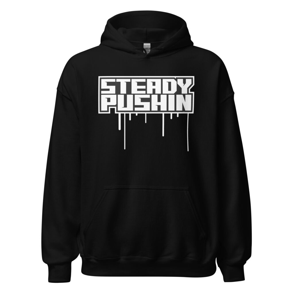 Steady Pushin™ Logo Black Hoodie