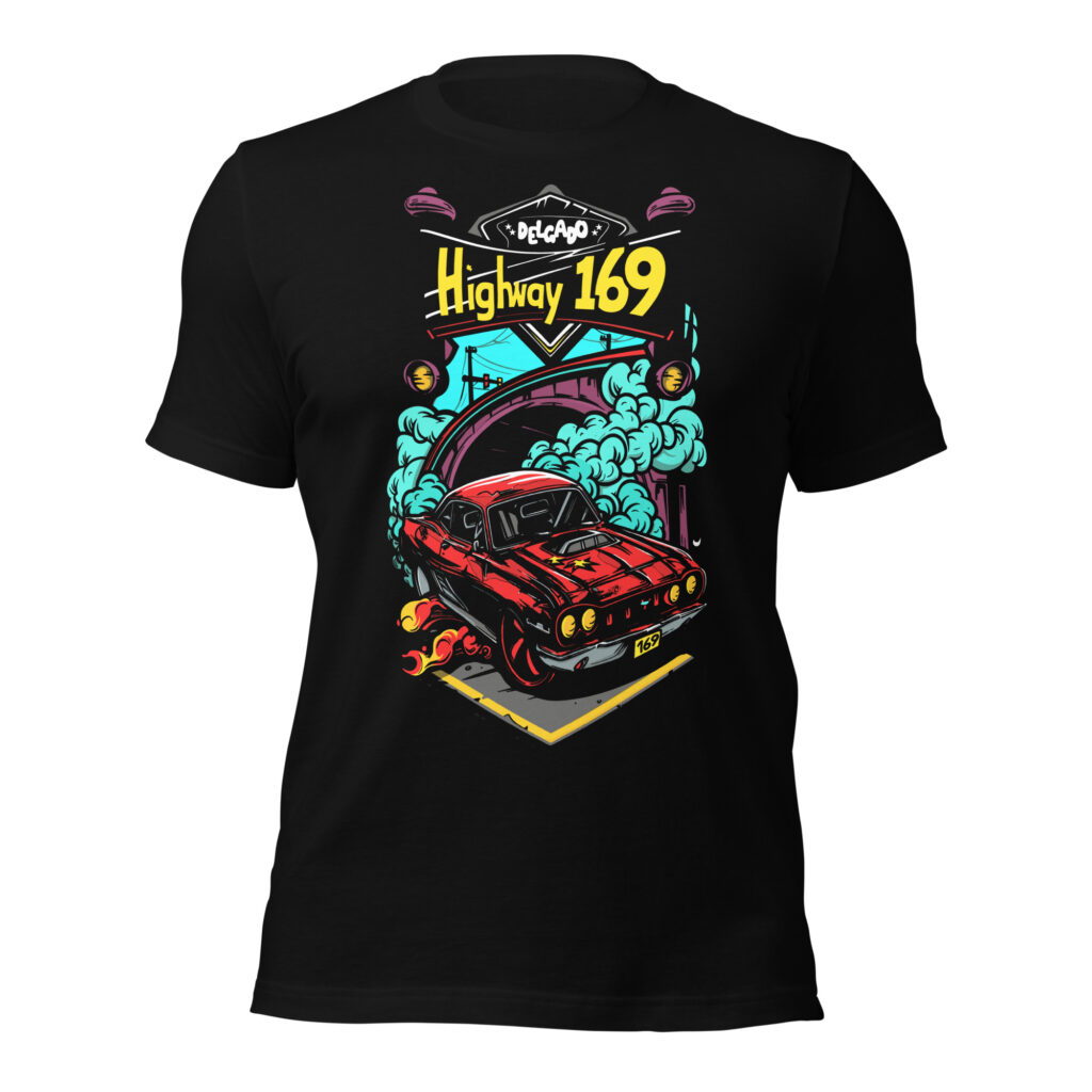 Steady Pushin™ Highway 169 Black Tee